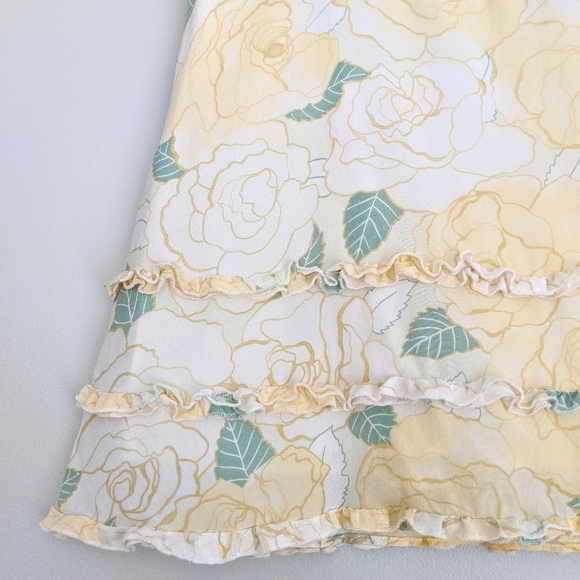 Kenzie Silk Skirt With Yellow Roses - Picture 4 of 6